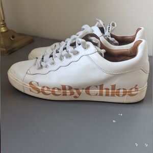 See by Chloe White Tennis Shoes-9.5